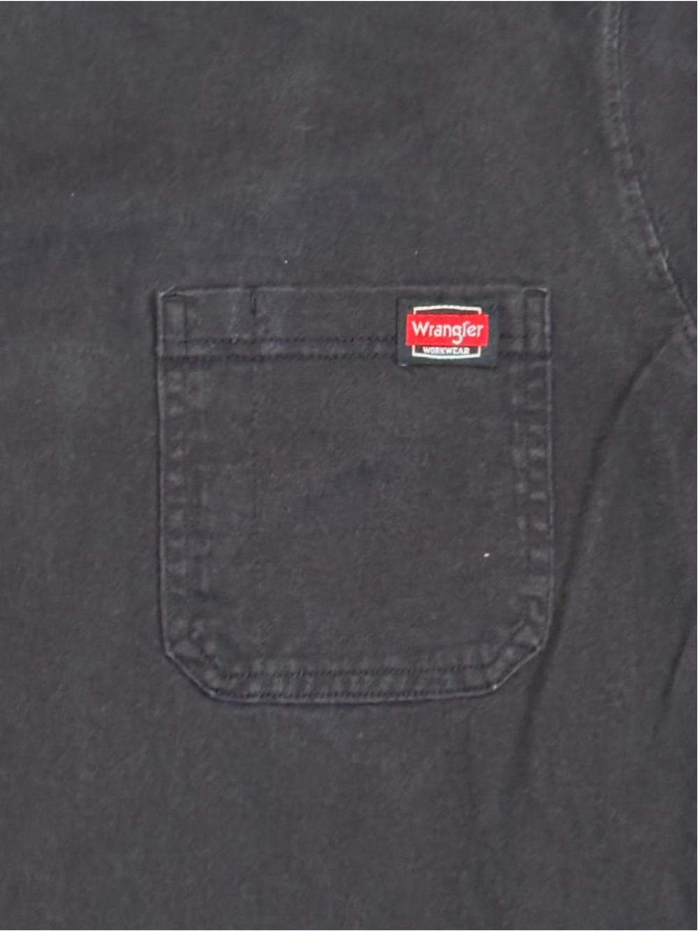 Wrangler Mens Workwear Pocket T Shirt Black Short Sleeve Crew Neck Sz M - Picture 6 of 6